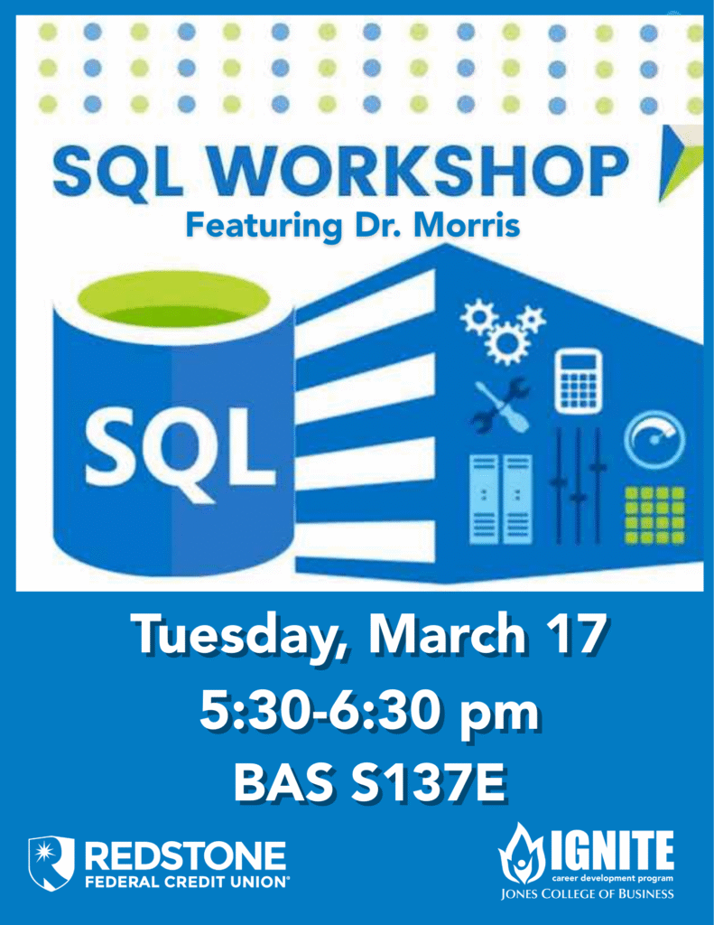 Decorative graphic with gears and buttons.
Lists the event title, speaker, date, time, location.
IGNITE is sponsored by Redstone Federal Credit Union.
