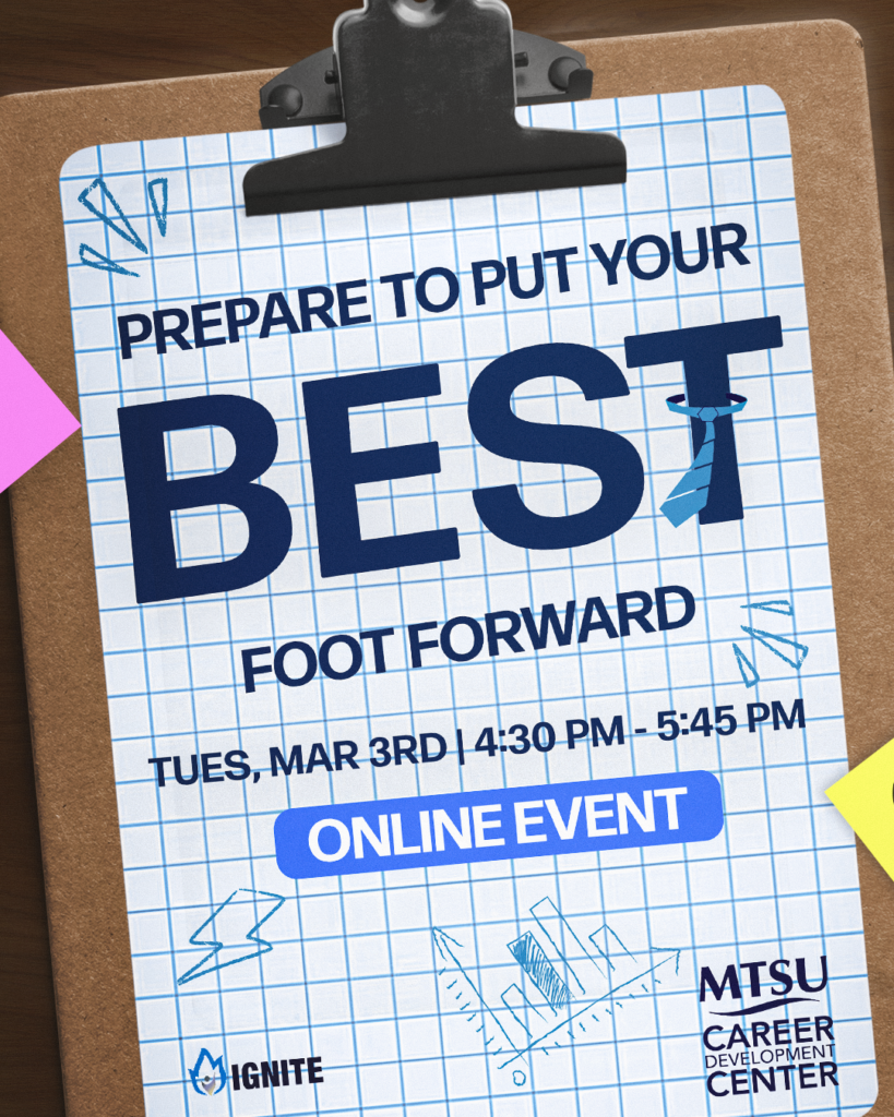 Prepare to Put Your Best Foot Forward Ignite Event poster